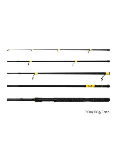 Delphin SIXTY Reise Angelrute 280cm 100g 5 Teilig Spinnrute Grundrute Reisekoffer Rute-Ruten-JJ-Fishing