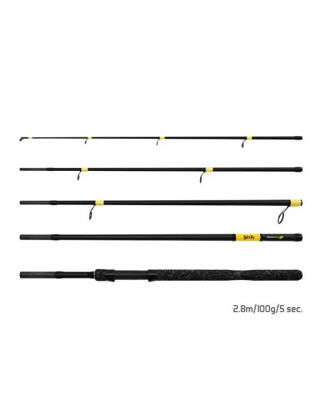 Delphin SIXTY Reise Angelrute 280cm 100g 5 Teilig Spinnrute Grundrute Reisekoffer Rute-Ruten-JJ-Fishing