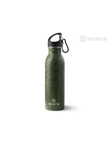 Delphin Ixtera WaTANK Metall Wasserflasche 700ml mit Befestigungs Karabiener Outdoor-Outdoor-JJ-Fishing
