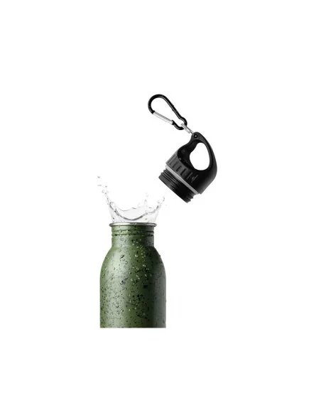 Delphin Ixtera WaTANK Metall Wasserflasche 700ml mit Befestigungs Karabiener Outdoor-Outdoor-JJ-Fishing