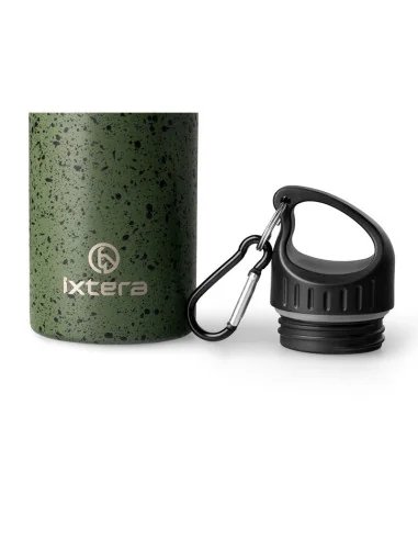 Delphin Ixtera WaTANK Metall Wasserflasche 700ml mit Befestigungs Karabiener Outdoor-Outdoor-JJ-Fishing