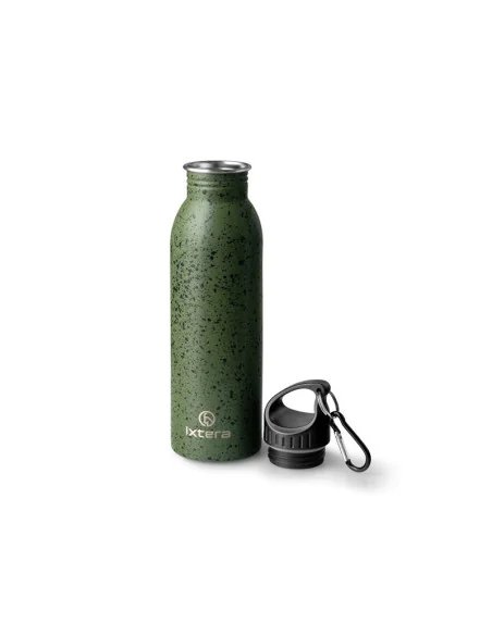 Delphin Ixtera WaTANK Metall Wasserflasche 700ml mit Befestigungs Karabiener Outdoor-Outdoor-JJ-Fishing