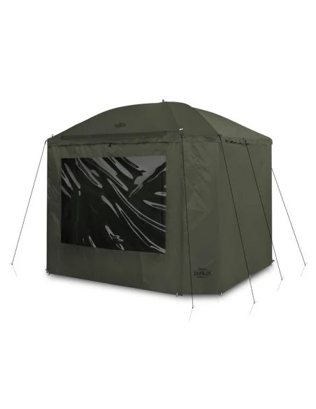 Delphin DualiX STABIL 220cm x 220cm Session Umbrella Regenschirm mit Seitenwand Extra Robust mit Eingangstür-Schirme & Zelte-...