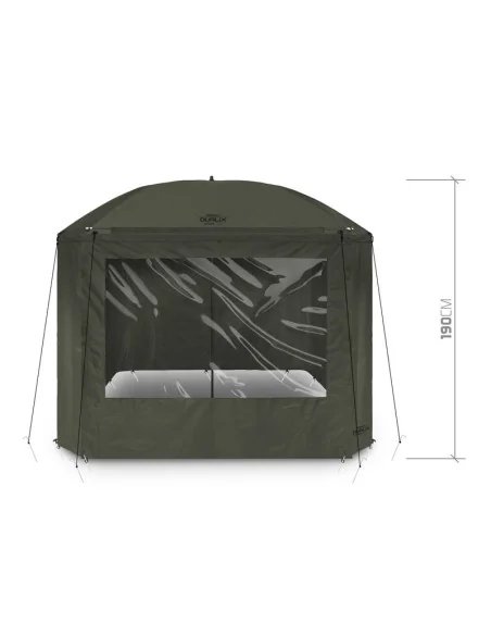 Delphin DualiX STABIL 220cm x 220cm Session Umbrella Regenschirm mit Seitenwand Extra Robust mit Eingangstür-Schirme & Zelte-...