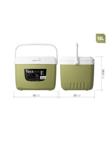 Delphin TwiceBOX 2in1 Thermobox 5l +13l & 2x400ml Kühlakku Set 2 Thermoboxen-Outdoor-JJ-Fishing