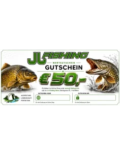 50€ JJ-Fishing Geschenk Gutschein Einkaufsgutschein Angler Fischer-Gutscheine-JJ-Fishing
