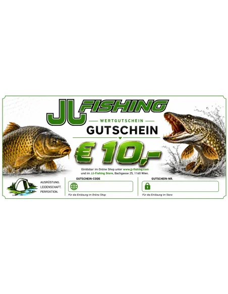10€ JJ-Fishing Geschenk Gutschein Einkaufsgutschein Angler Fischer-Gutscheine-JJ-Fishing