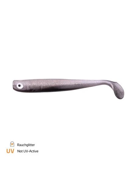 Zeck Fishing ZANDER Gummi Rauchglitter 16cm 2 Stück Low-Action Gummifisch von Sebastian Hänel Gummiköder Spinnfischen-Gummifi...