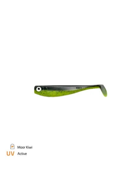 Zeck Fishing ZANDER Gummi Moor Kiwi 9cm 5,9g 3 Stück Low-Action Gummifisch von Sebastian Hänel Gummiköder Spinnfischen-Gummif...