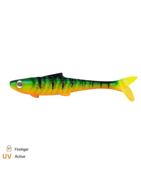 Zeck Fishing Rippler Firetiger 20cm 55g 2 Stück 2-Gang Laufverhalten Gummifisch Leicht Einsaugbar Softbait Spinnköder-Gummifi...