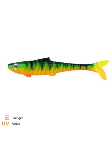 Zeck Fishing Rippler Firetiger 25cm 105g 1 Stück 2-Gang Laufverhalten Gummifisch Leicht Einsaugbar Softbait Spinnköder-Gummif...