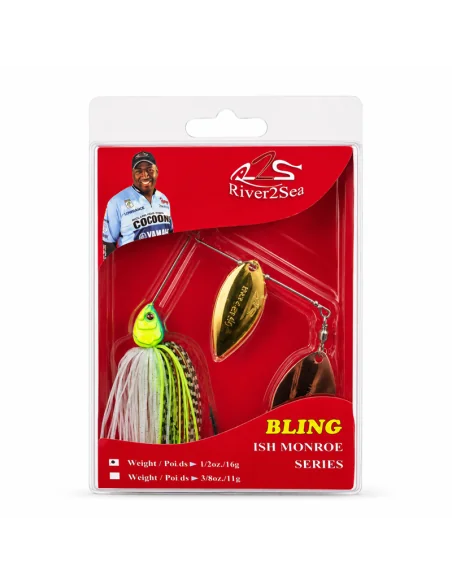 River2Sea Bling 1/2oz Spinnerbait I Know It Sinking 14g Krautköder Hechtmagnet-Köder-JJ-Fishing