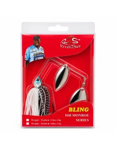 River2Sea Bling 1/2oz Spinnerbait Abalone Shad Sinking 14g Krautköder Hechtmagnet-Köder-JJ-Fishing 2