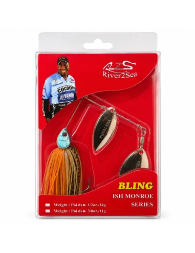 River2Sea Bling 1/2oz Spinnerbait Blue Gill Sinking 14g Krautköder Hechtmagnet-Köder-JJ-Fishing
