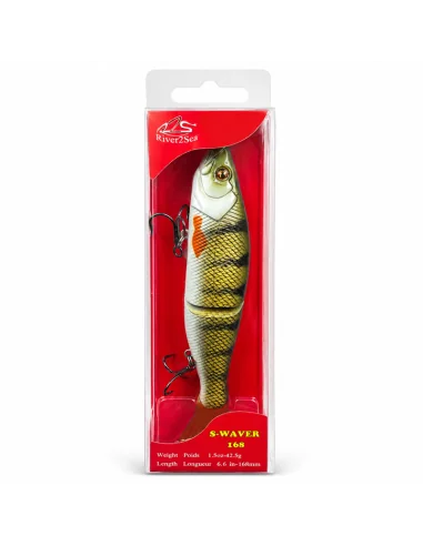 River2Sea S-Waver Swimbait 168mm Perca Slow Sinking Hechtmagnet 46g-Blinker / Spinnköder-JJ-Fishing