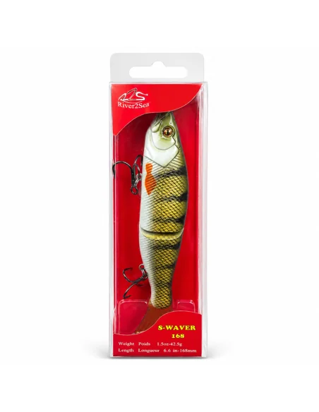 River2Sea S-Waver Swimbait 168mm Perca Slow Sinking Hechtmagnet 46g-Blinker / Spinnköder-JJ-Fishing