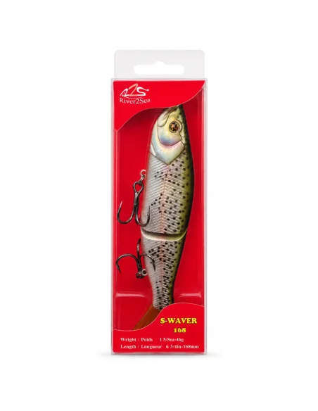 River2Sea S-Waver Swimbait 168mm Rainbow Trout Slow Sinking Hechtmagnet 46g-Blinker / Spinnköder-JJ-Fishing
