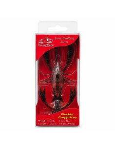 River2Sea Clackin Crayfish 90mm Krebs Red 18g Slow Sinking Barschmagnet Krautköder Signalkrebs-Blinker / Spinnköder-JJ-Fishing 2