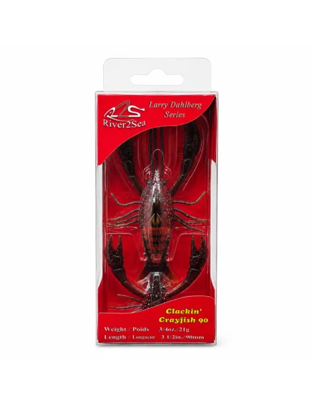 River2Sea Clackin Crayfish 90mm Krebs Red 18g Slow Sinking Barschmagnet Krautköder Signalkrebs-Blinker / Spinnköder-JJ-Fishing