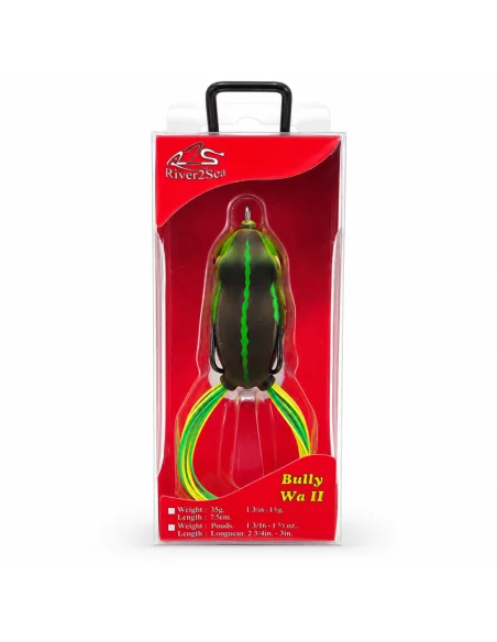 River2Sea Bully Wa 55mm Topwater Frog Goliath 16g Oberflächenfischen Krautköder Froschimitat-Gummifische / Gummiköder-JJ-Fishing