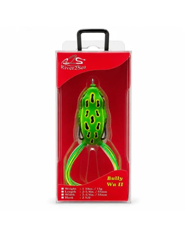 River2Sea Bully Wa 55mm Topwater Frog Leopard 16g Oberflächenfischen Krautköder Froschimitat-Gummifische / Gummiköder-JJ-Fishing