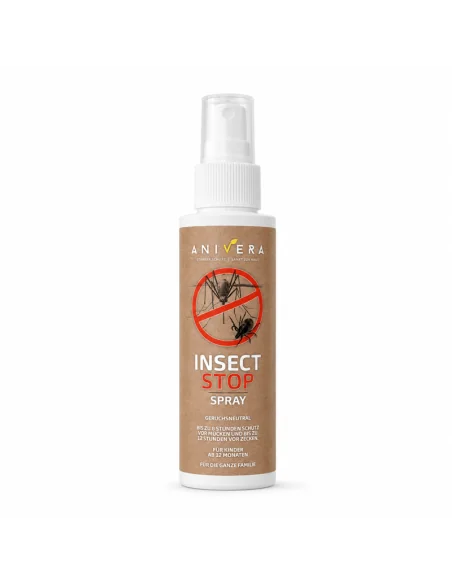 Anivera Insect Stop 150ml Gelsenschutz Hautverträglich für jedes Alter ab 12 Monate Gelsenspray Mückenabwehr für die Haut-Gel...