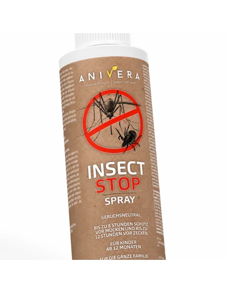 Anivera Insect Stop 150ml Gelsenschutz Hautverträglich für jedes Alter ab 12 Monate Gelsenspray Mückenabwehr für die Haut-Gel...