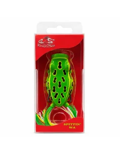River2Sea Spittin Wa 55mm Topwater Frog Leopard 16g Popper Oberflächenfischen Krautköder Froschimitat-Köder-JJ-Fishing