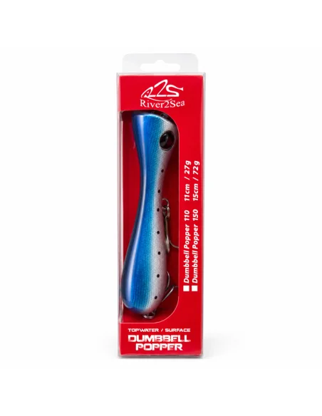 River2Sea Dumbbell Popper 150mm 64g Sardine Glow Belly Oberflächen Köder Topwater Süß & Salzwasser Tuna Killer-Blinker / Spin...