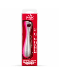 River2Sea Dumbbell Popper 150mm 64g Pink Silver Oberflächen Köder Topwater Süß & Salzwasser Tuna Killer-Blinker / Spinnköder-... 2