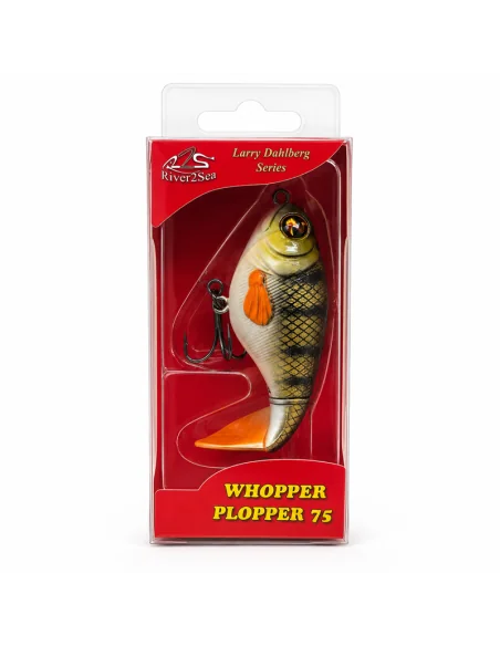 River2Sea Whopper Plopper 60mm Perca 6g Oberflächen Köder Das Original Hechtmagnet Topwater-Blinker / Spinnköder-JJ-Fishing