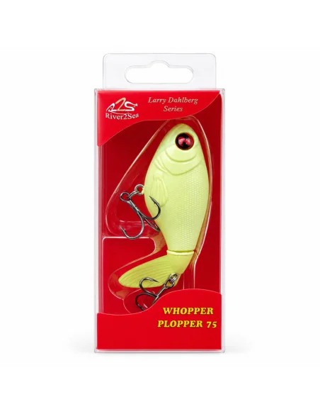 River2Sea Whopper Plopper 60mm Glow in the Dark Nachtleuchtend 6g Oberflächen Köder Das Original Hechtmagnet Topwater-Blinker...