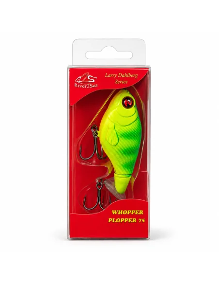 River2Sea Whopper Plopper 75mm Fire Tiger 16,5g Oberflächen Köder Das Original Hechtmagnet Topwater-Blinker / Spinnköder-JJ-F...