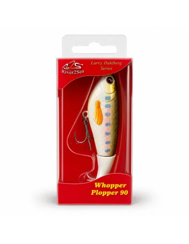 River2Sea Whopper Plopper 90mm Baby Trout 14g Oberflächen Köder Das Original Hechtmagnet Topwater-Blinker / Spinnköder-JJ-Fis...