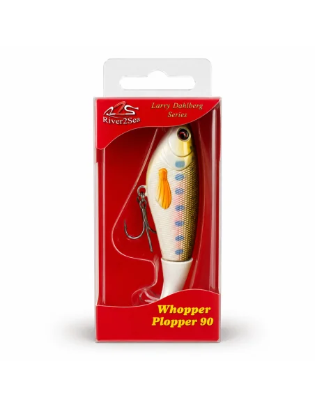 River2Sea Whopper Plopper 90mm Baby Trout 14g Oberflächen Köder Das Original Hechtmagnet Topwater-Blinker / Spinnköder-JJ-Fis...