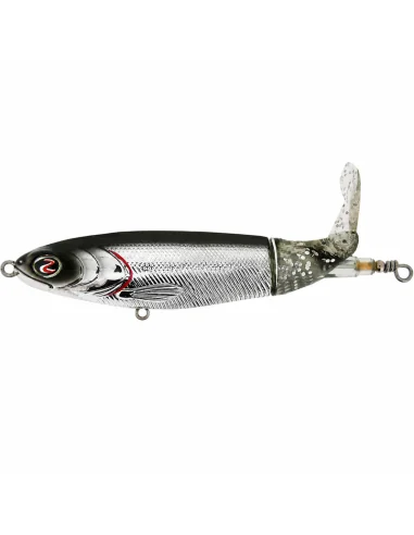 River2Sea Whopper Plopper 90mm Chrome Black 14g Oberflächen Köder Das Original Hechtmagnet Topwater-Blinker / Spinnköder-JJ-F...