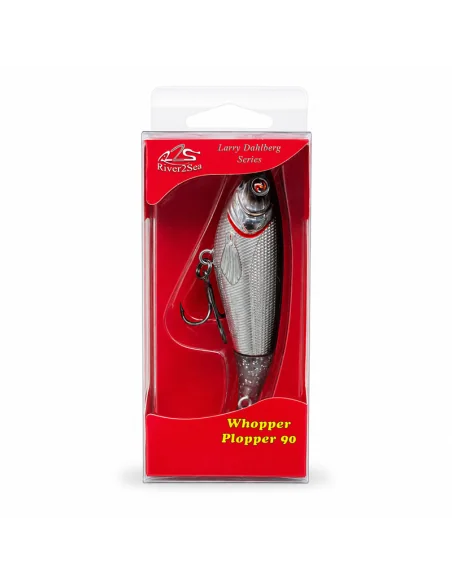 River2Sea Whopper Plopper 90mm Chrome Black 14g Oberflächen Köder Das Original Hechtmagnet Topwater-Blinker / Spinnköder-JJ-F...