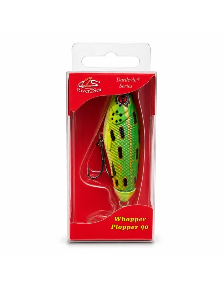 River2Sea Whopper Plopper 90mm Leopard Frog 14g Oberflächen Köder Das Original Hechtmagnet Topwater-Blinker / Spinnköder-JJ-F...