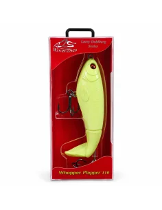 River2Sea Whopper Plopper 110mm Glow in the Dark Nachtleuchtend 28g Oberflächen Köder Das Original Hechtmagnet Topwater-Blink... 2