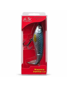 River2Sea Whopper Plopper 110mm Blue Blood 28g Oberflächen Köder Das Original Hechtmagnet Topwater-Blinker / Spinnköder-JJ-Fi... 2