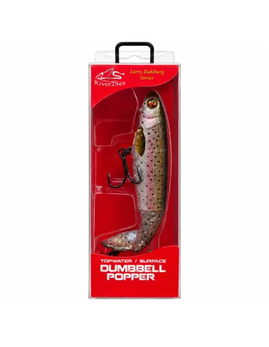 River2Sea Whopper Plopper 130mm Rainbow Trout 39g Oberflächen Köder Das Original Hechtmagnet Topwater-Blinker / Spinnköder-JJ...