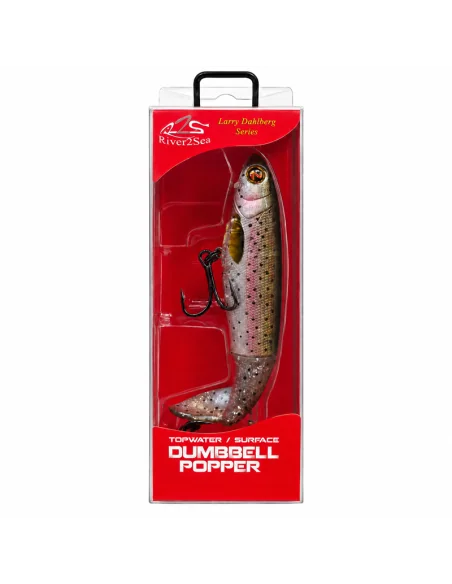 River2Sea Whopper Plopper 130mm Rainbow Trout 39g Oberflächen Köder Das Original Hechtmagnet Topwater-Blinker / Spinnköder-JJ...