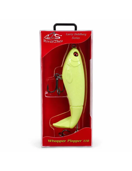 River2Sea Whopper Plopper 130mm Glow in the Dark Nachtleuchtend 39g Oberflächen Köder Das Original Hechtmagnet Topwater-Blink...