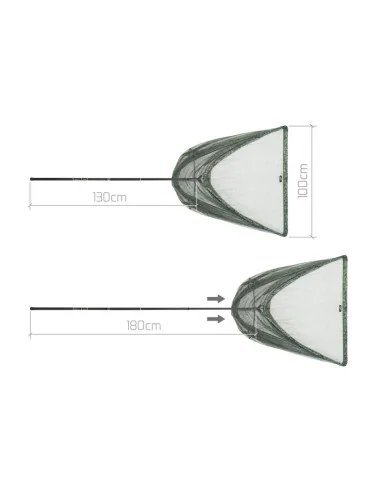 Delphin TELEFIX C2G 42Zoll Angelkescher Camo 100x100 Kescherstaab 1.8m Angelkescher Profi-Tackle & Co-JJ-Fishing