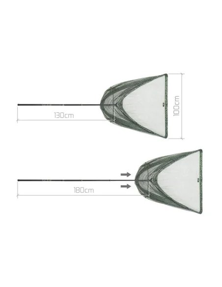 Delphin TELEFIX C2G 42Zoll Angelkescher Camo 100x100 Kescherstaab 1.8m Angelkescher Profi-Tackle & Co-JJ-Fishing