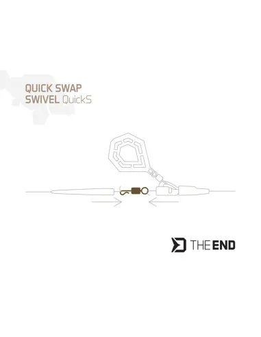 Delphin TheEND QuickS Quick Change Swivel Wirbel 10 Stück Größe 4-Swivels-JJ-Fishing