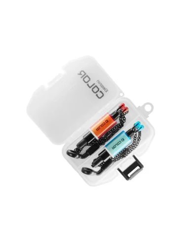 Delphin COLOR Kettenbissanzeiger Set Blau und Rot 2 Stück-Bissanzeiger & Bobbins-JJ-Fishing