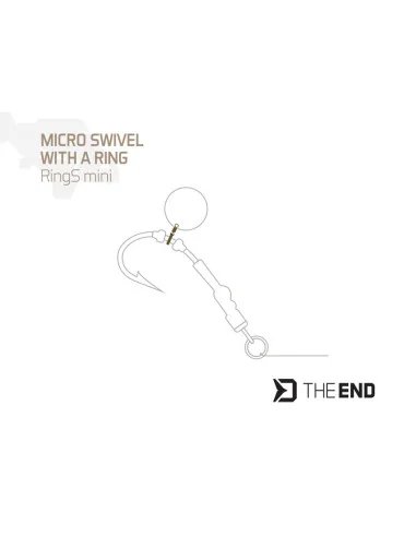 Delphin TheEND RingS mini Mikro-Wirbel mit Ring 10 Stück Größe 13-Endtackle-JJ-Fishing