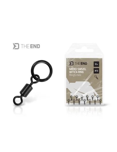 Delphin TheEND RingS mini Mikro-Wirbel mit Ring 10 Stück Größe 13-Endtackle-JJ-Fishing