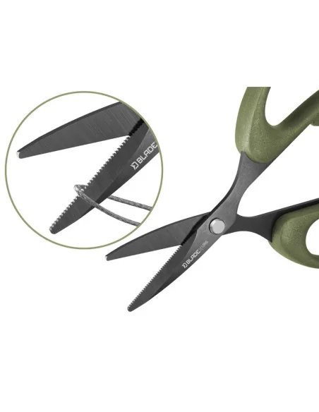 Delphin BladeX 12cm Long Titan Scissors Geriffelte Schere Angelscheere Ultra Scharf-Angelzubehör-JJ-Fishing